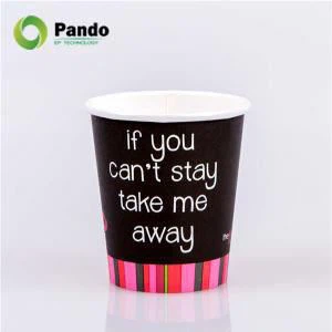 Copos de papel impresso